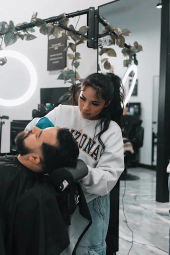 Barber station at Smooth Razors